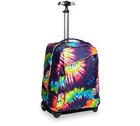 Invicta Mochila con ruedas, TIE&DYE, Bolsa con ruedas para libros, 2 en 1, Mochila+Trolley, Ecológica, para chicos&chicas Para la escuela, Deporte, Tiempo libre, Funda para portátil, estampado