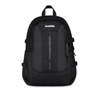 Invicta Mochila de oficina Act Plus LED, negra, doble compartimento con bolsillo para PC de 14", bolsillo para botella, bolsillo con organizador, correa de cintura, cintas de pecho y ajuste de volumen