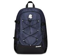 Invicta Mochila de oficina Act Plus Plain, azul, doble compartimento con bolsillo para PC, organizador, botella, correa de cintura, cintas de pecho y ajuste de volumen, 30lt, 31x47x21cm