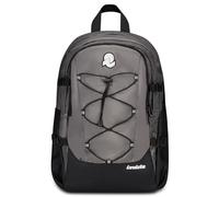 Invicta Mochila de oficina Act Plus Plain, gris, doble compartimento con bolsillo para PC, bolsillo para botella, bolsillo con organizador, correa de cintura, cintas de pecho y ajuste de volumen,