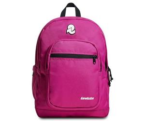 Invicta Mochila Doble Compartamiento JELEK PLAIN BACKPACK, Rosa - Mochila Escolar, Escuela Secundaria, Colegio, Universidad, para hombres, mujeres, chicos, chicas y adolescentes - Bols. Int. Organiz.