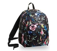 Invicta Mochila Doble Compartimiento STRONG WILDFLOWERS, Negro - Mochila de Negocio, Trabajo, Diario, Viaje, Escolares, para hombres, mujeres y adolescentes - Mochila Viaje