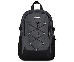 Invicta Mochila escolar Act Plus, gris, 29 l, doble compartimento, bolsillo interior con organizador, bolsillos laterales portabotellas, compartimento interior para PC, escuela media y superior, niño