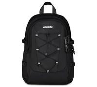 Invicta Mochila escolar Act Plus, negra, 29 L, doble compartimento, bolsillo interior con organizador, bolsillos laterales para botellas, compartimento interior para PC, escuela media y superior, niño