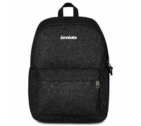 Invicta Mochila escolar Carlson, negro brillante, mono compartimento con bolsillo para PC y bolsillo para botella, 24 l, escuela secundaria y superior, mochila para niña, Negro , Talla única