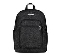 Invicta Mochila escolar Jelek, color negro brillante, doble compartimento con bolsillo para PC y bolsillo para botella, 34 l, escuela secundaria y superior, mochila para niña, Negro , Talla única