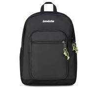 Invicta Mochila escolar Jelek Plus City, negra, 34 L, doble compartimento con bolsillo para PC y bolsillo para botella, 34 l, escuela secundaria y superior, mochila para niña y niño