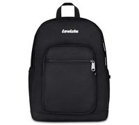 Invicta Mochila Jelek Plain, negra, 34 L, doble compartimento, doble bolsillo frontal, bolsillo interior con organizador, bolsillo para PC o tableta, bolsillo para botella de agua, escuela media y