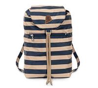 Invicta Mochila MINISAC HERITAGE VINTAGE, bicolor Beige y Azul- Mochila de Negocio, Trabajo, Diario, Viaje, Escolares, para hombres, mujeres y adolescentes - Mochila Plegable Ultraligera