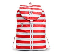 Invicta Mochila, VINTAGE NEXT; Mochila Minisac con Cordón, Mochila Casual, Unisex, 8 LT, Para excursiones de un día y tiempo libre, con cinturón, plegable, bicolor rojo/Blanco