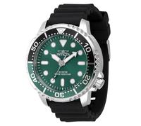 Invicta Pro Diver 47223 - Reloj de Cuarzo para Hombre, Correa de Silicona Negra, Caja de Acero Inoxidable, Esfera analógica, Color Verde