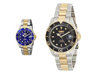 INVICTA Pro Diver 8928OB Reloj para Hombre Automático - 40mm & 8927 Reloj Automatico Unisex Correa de Acero Inoxidable Negro/Plateado/Dorado