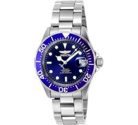 Invicta Pro Diver Reloj automático para hombre de acero inoxidable, Plata / Azul, 40 mm