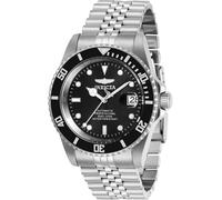 Invicta Pro Diver Reloj automático para hombre de acero inoxidable, Negro / Plata, 42 mm