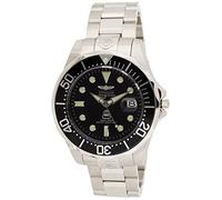 Invicta Grand Diver Reloj automático para hombre de acero inoxidable, Plata / Negro, 47 mm