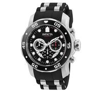 Invicta Pro Diver SCUBA, Reloj de cuarzo para hombre de acero inoxidable, 48 mm, Plata /Negro