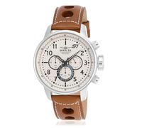 Invicta S1 Rally, Reloj de cuarzo para hombre de acero inoxidable, 48 mm, Plata / Marrón