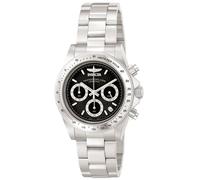 Invicta Speedway Reloj de cuarzo para hombre de acero inoxidable, Plata / Negro, 39 mm