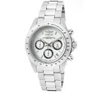 Invicta Speedway Reloj de cuarzo para hombre de acero inoxidable, Plata / Blanco, 39 mm