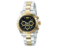 Invicta Speedway Reloj de cuarzo para hombre de acero inoxidable, Dos Tonos Plata/ Negro, 39 mm