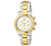 Invicta Speedway Reloj de cuarzo para hombre de acero inoxidable, Dos Tonos / Blanco, 39 mm