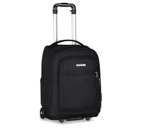 Invicta Trolley escolar Bump, negro, 38 L, doble compartimento, barra telescópica, ruedas 75 mm, bolsillo equipado, compartimento para PC, bolsillos para botellas, escuela media y superior, niño, niña