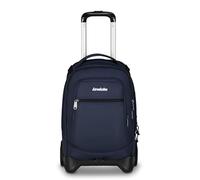 Invicta Trolley escolar Plug, azul, 3 en 1, mochila doble compartimento con carro desenganchable, bolsillo para PC, bolsillo para botella, 34 l, escuela media y superior, viaje, mochila niña y niño