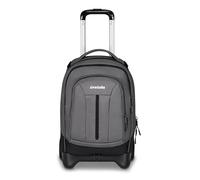 Invicta Trolley escolar Plug Led, gris, 3 en 1, mochila doble compartimento con carro desenganchable, bolsillo para PC, bolsillo para botella, 34 l, escuela media y superior, viaje, mochila niña y