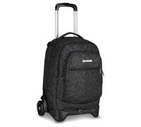 Invicta Trolley escolar Plug Shine, negro, 34 L, efecto purpurina, doble compartimento, Cross-over System, bolsillo equipado, compartimento para PC, bolsillo para botellas, escuela media y superior