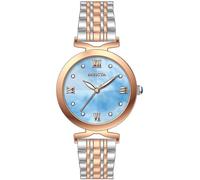 INVICTA Wildflower 69315 Reloj de Mujer - Movimiento de Cuarzo - Acero Inoxidable con Esfera Azul - 34 mm