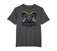 Invicto Desde el Nacimiento Lema de Fuerza de Carnero Camiseta, Hombre Tallas Grandes, Jaspeado Oscuro, 5X Alto