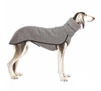 Invierno A Prueba De Viento De Cuello Alto Abrigo Cálido para Mascotas Whippet Bulldog Pitbull Greyhound Jerseys Suéter Perro Ropa A Prueba De Frío,Gris Claro,5XL