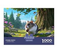 Invierno Blanco Hamster Enano Ruso Rompecabezas Imposible,desafío for Adults Juego EduGatoivo 1000 Piezas Obra De Arte De Juego De para Adultos, Regalos A Partir De 14 Años 70x50cm/1000pcs