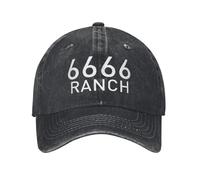 Invierno Cálido Algodón,6666 Ranch Four Sixes Gorras de béisbol Ranch Vintage Desgastado Animales Lavados Sombreros de pastizales para Hombres y Mujeres Entrenamientos al Aire Libre Sombreros