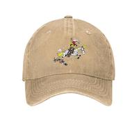 Invierno Cálido Algodón, Casual Lucky Luke Comedia Divertida Dibujos Animados Gorra de Béisbol Hombres Mujeres Denim Desgastado Lavado Gorra de Sol Vaquero Gorras Ajustables al Aire Libre Sombrero