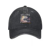 Invierno Cálido Algodón,Vintage The Killers Band Tour Gorras de béisbol para Hombres y Mujeres Denim Desgastado Lavado Gorra de Sol Rock Outdoor Summer Gift Hats Cap