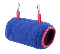 Invierno cálido nido de pájaro casa choza colgante hamaca columpio loros cama para cacatúas cacatúa agapornis(Azul)