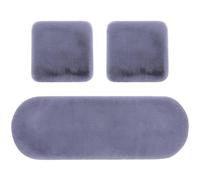 Invierno Cojín Asientos Coche para Suzuki D MAX 2015-2020, Invierno de Felpa Cojín de Asiento de Coche Suave y Cálido,Light Gray*3 pcs