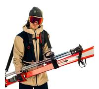 Invierno Correas de Portador de Esquí, Correa para Transportar Tablas de Snowboard, Correas de Esquí para Transportar, Correa Ajustable Porta Esquis y Soporte para Bastones Esqui Hombres y Mujeres