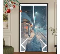 Invierno Cortina de Puerta 105 x 110 cm Prueba de Viento Impermeable, Aislante Frio y Calor en Transparente Cortinas Termicas Aislante Frio y Calor para Interior Exterior, A