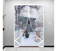 Invierno Cortina de Puerta 120 x 235 cm Prueba Viento Impermeable Invierno, Aislante Acústico, Aislante Frio Cortina Térmico Magnética para Estar Balcón Sala, A