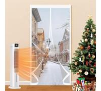 Invierno Cortina de Puerta 300 x 222 cm Prueba Viento Impermeable Invierno, Aislante Acústico, Aislante Frio Cortina Térmico Magnética para Interior Exterior, A