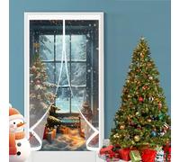 Invierno Cortina de Puerta 80 x 155 cm Prueba de Viento Impermeable, Aislante Frio y Calor en Transparente Cortina Puerta Magnética Térmica para Interior Exterior, A