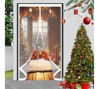 Invierno Cortina Termica 105 x 200 cm Protección Contra El Frío, Impermeable, Resistente Al Viento, Aislante Térmico Cortina Exterior Puerta para Interior Exterior, A