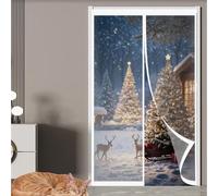 Invierno Cortina Termica 110 x 220 cm Prueba de Viento Impermeable, Aislante Frio y Calor en Transparente Cortina Térmica para Invierno y Verano para Interior Exterior, A