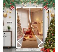 Invierno Cortina Termica 120 x 235 cm Prueba de Viento Impermeable, Aislante Frio y Calor en Transparente Cortina Aislante Térmico Magnética para Interior Exterior, A