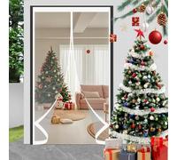 Invierno Cortina Termica 120 x 235 cm Prueba de Viento Impermeable, Aislante Frio y Calor en Transparente Magnética Cortina de Puerta Autoabsorbente para Estar Balcón Sala, A