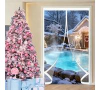 Invierno Cortina Termica 120 x 235 cm Prueba Viento Impermeable Invierno, Aislante Acústico, Aislante Frio Cortina Térmica Contra El Frío y El Calor para Estar Balcón Sala, A