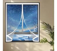 Invierno Cortina Termica 136 x 60 cm No Requiere Perforación, Aislamiento para El Invierno, Fácil de Instalar Cortina Térmica, Térmica para Estar Balcón Sala, A