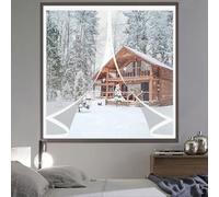 Invierno Cortina Termica 50 x 60 cm Prueba de Viento Impermeable, Aislante Frio y Calor en Transparente Cortina Aislante Térmico Magnética para Todo Tipo de Ventanas, A